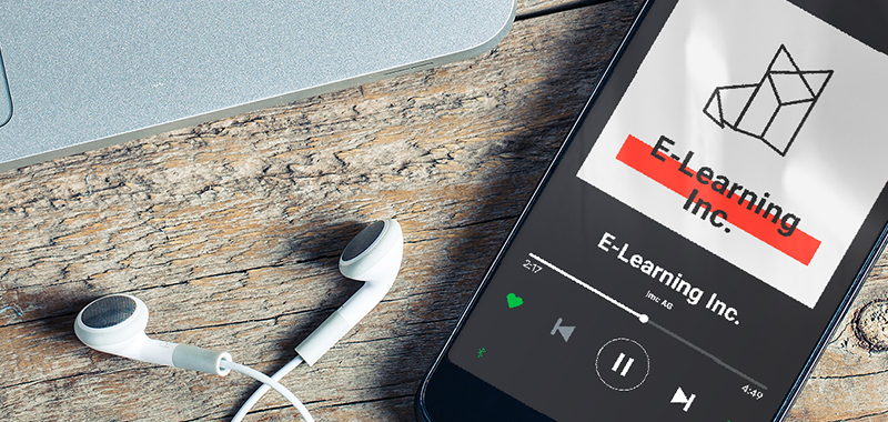 Image of a Phone playing imc Podcast E-Learning Inc.