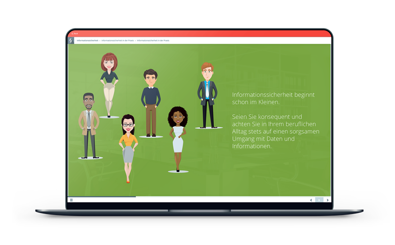 mockup of infosec module