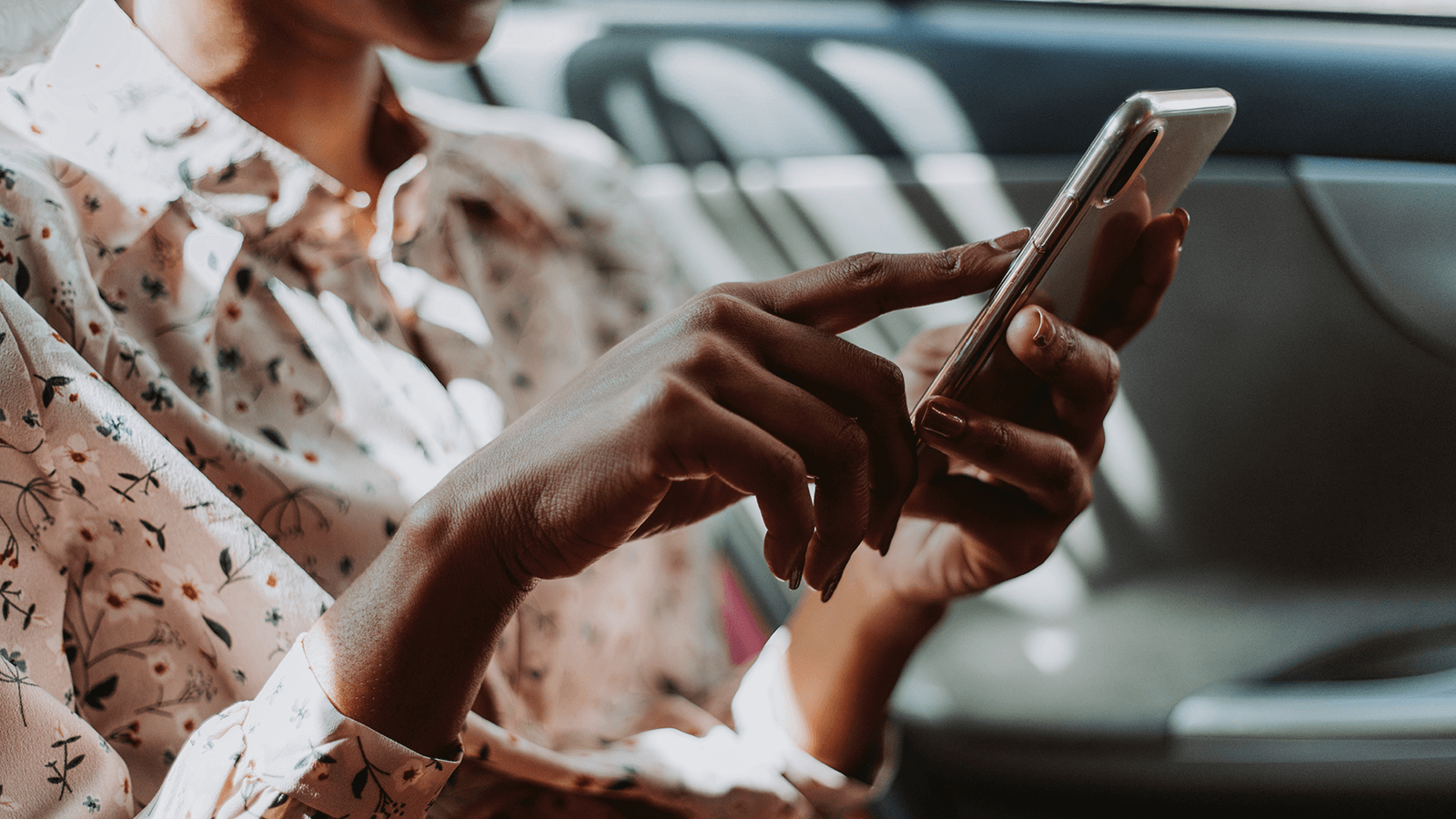 person using smartphone