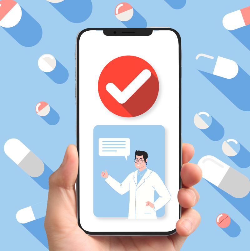 mobile phone with validation module mockup