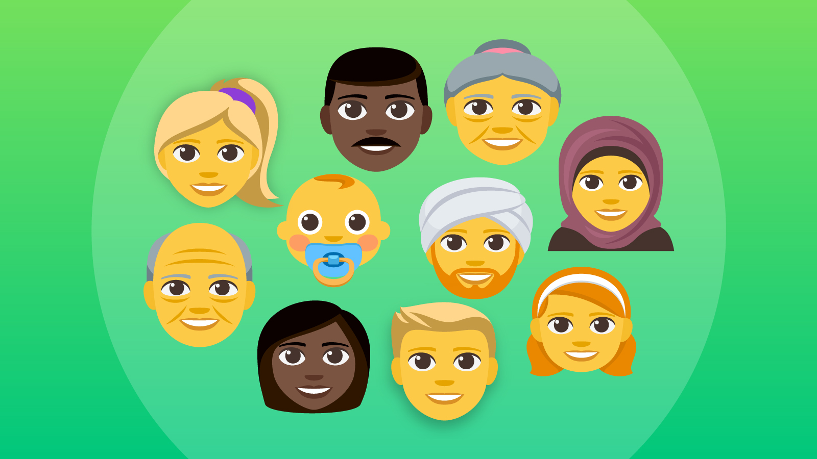 emojis of diverse peoples