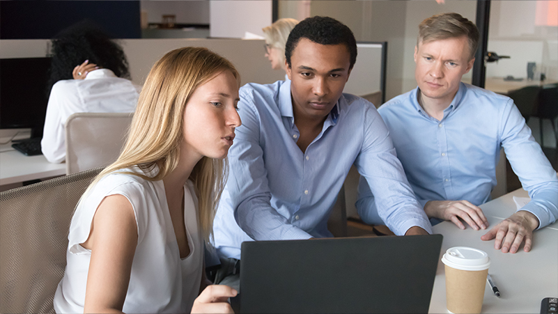 group of people deciding