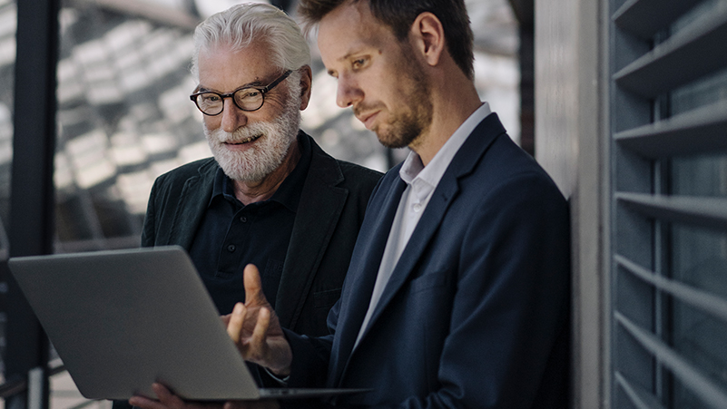 person explaining to another