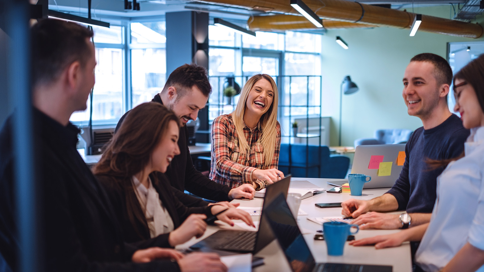 people having fun in a meeting