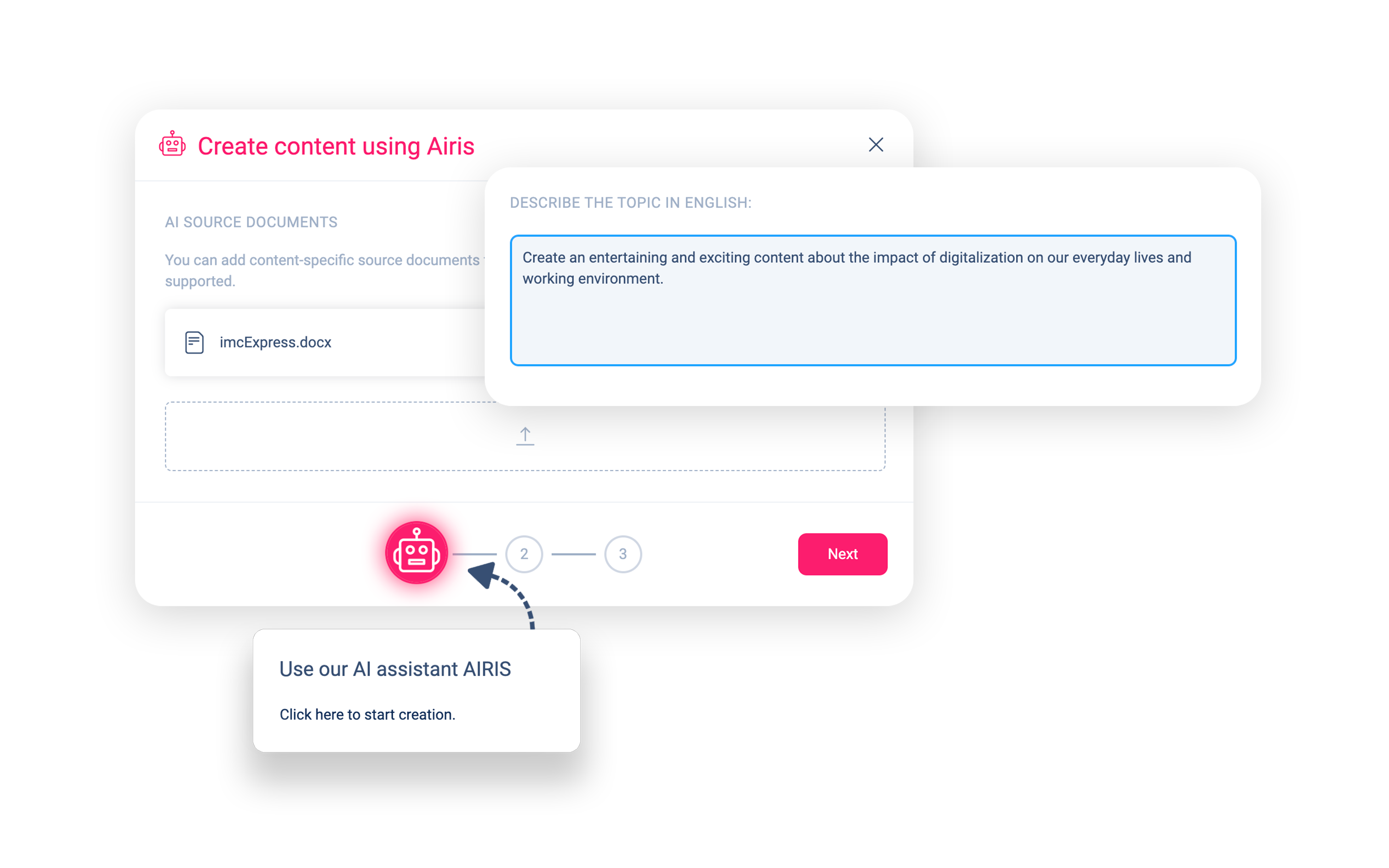 Beispiel aus imc Express