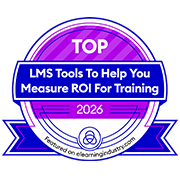 Auszeichnunglogo für TOP LMS Tools To Help You Measure ROI for Training