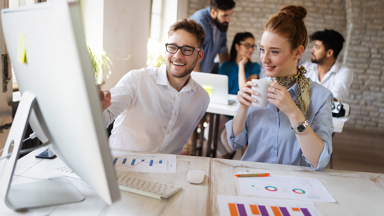 people working in groups