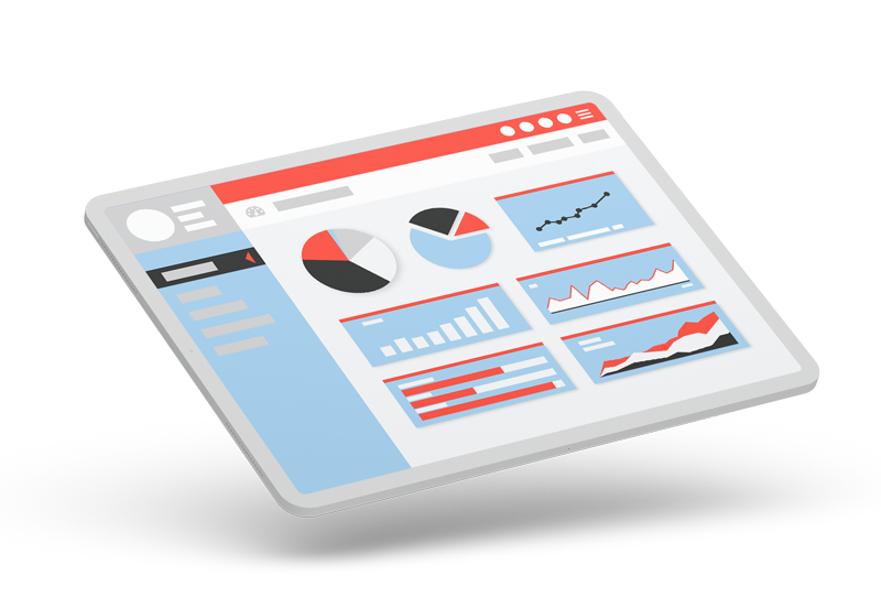 mockup of analytics dashboard
