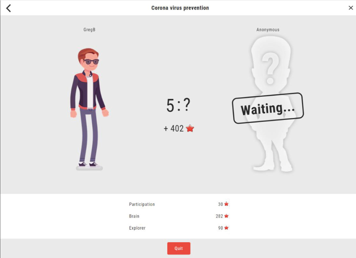 imc BizQuiz against Corona teamplayer