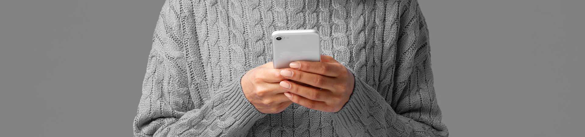 person using smartphone