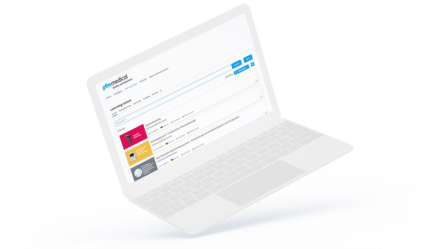 LMS of pfm medical, learners view