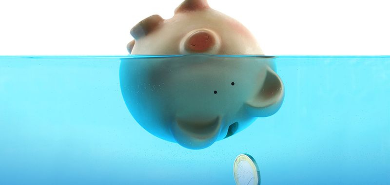 Symbol for losing money