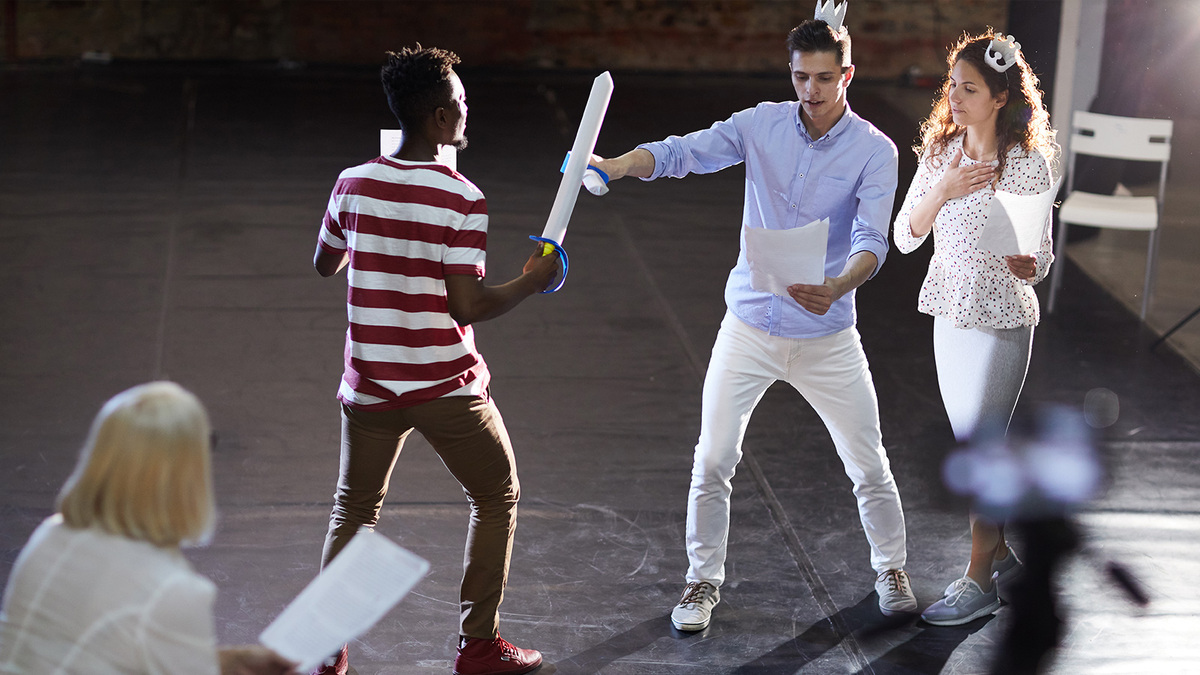 punk improv theatre, actors playing, role play