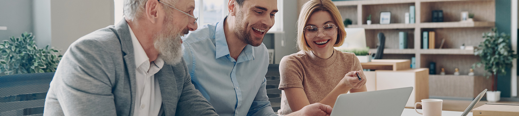 colleagues discussing LMS