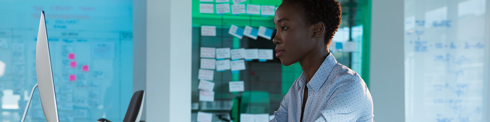 employee using computer