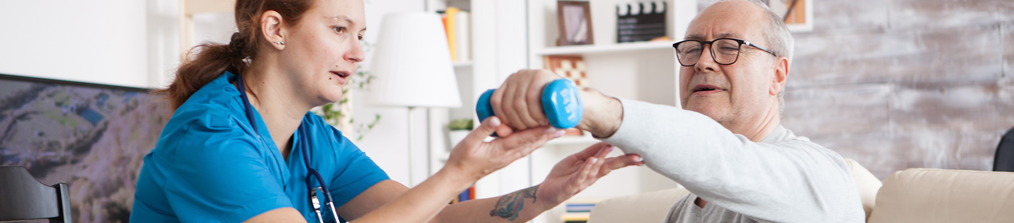 nurse helping patient