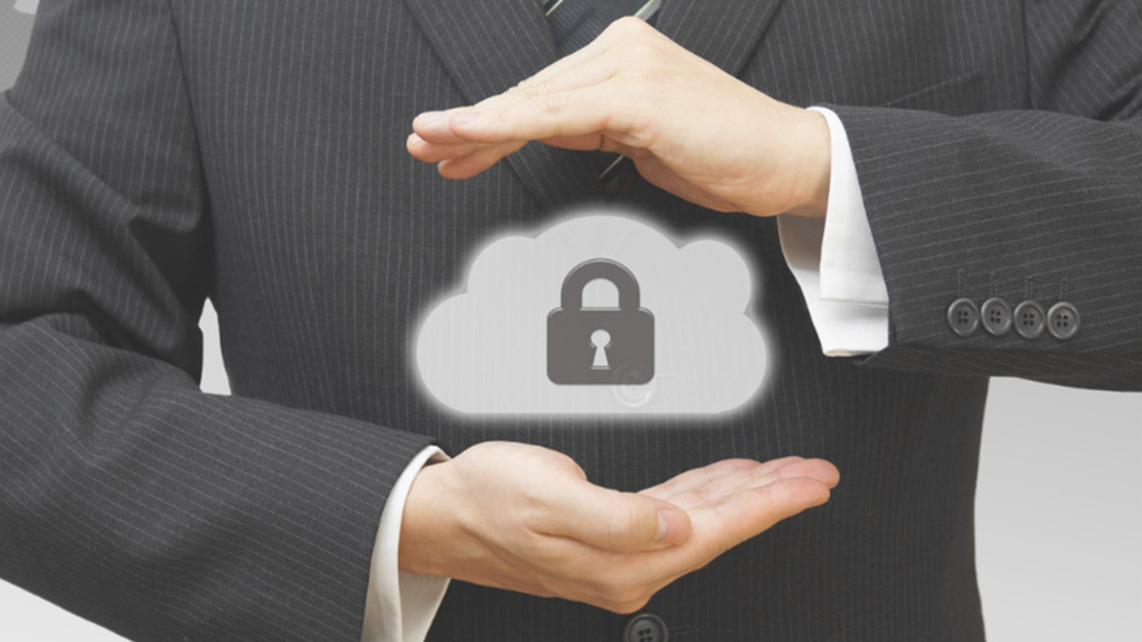 Privacy notice: lock in a cloud held by two hands