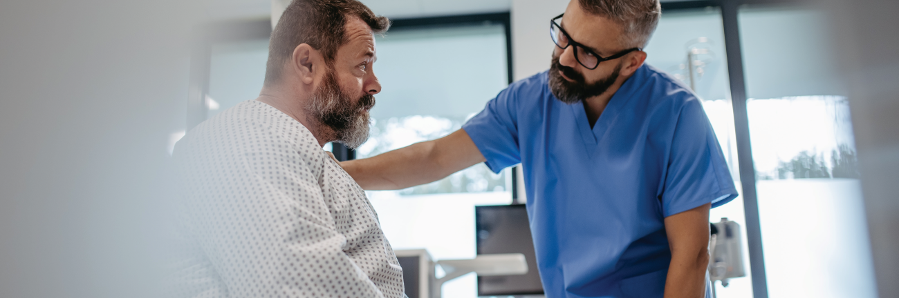 Communication in healthcare: doctor and patient talking