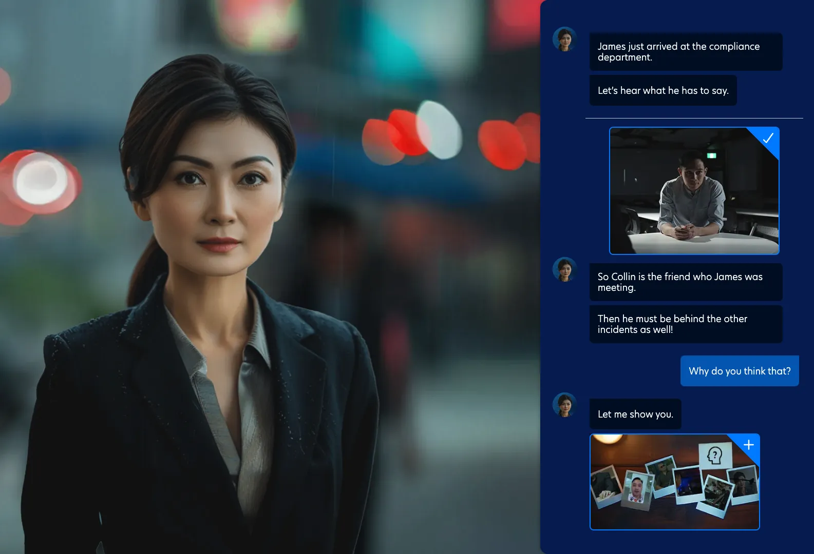 Screenshot of a conversation in Mission: Compliance training for UOB
