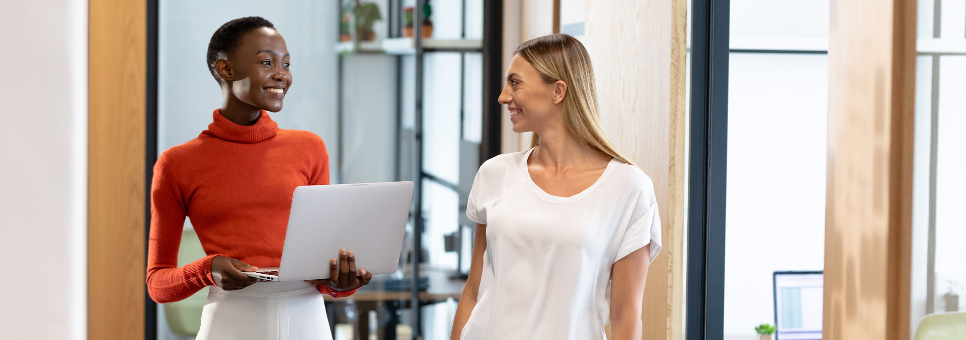 Onboarding session conducted between two female employees