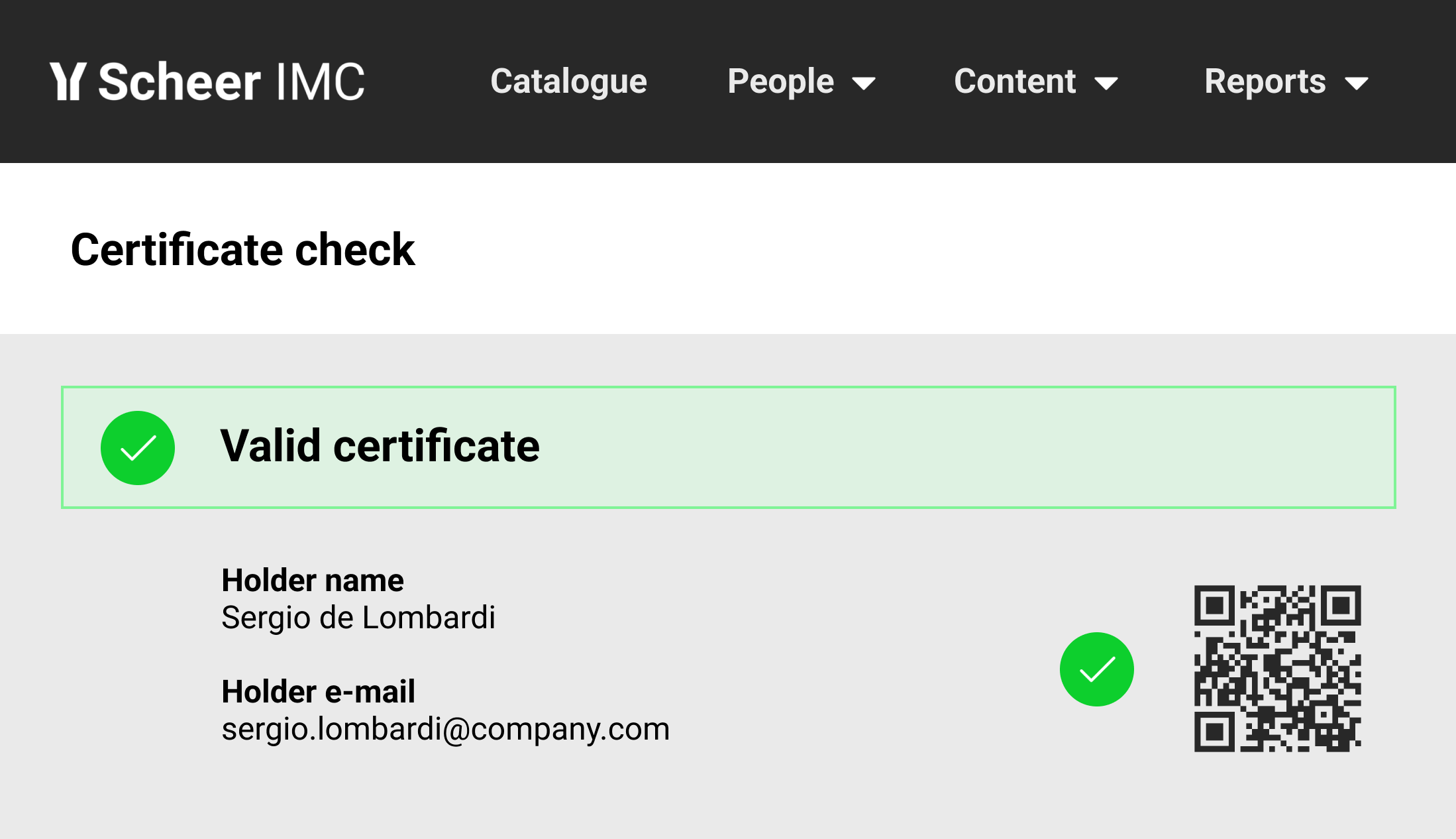 Screenshot of IP 14.27 Feature 3 Certificate