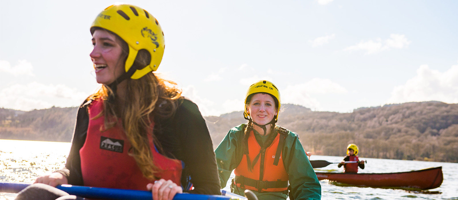 Children canoeing with The Scouts in a lake