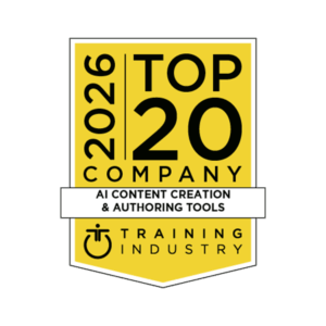 Award Logo TOP 20 AI Content Creation & Authoring Tools Award from Training Industry